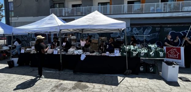 University church members help work different booths.