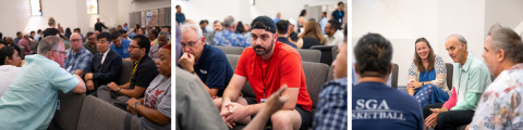 Educators and pastors break out into group discussions throughout the day.