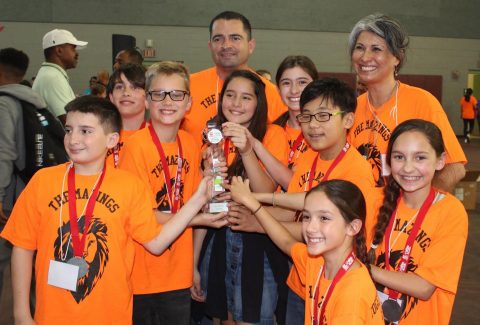 Overall 2017 Robotics Co-Champions Loma Linda Academy The Mazings. Photo by Los Angeles Adventist Academy Student Photo Team