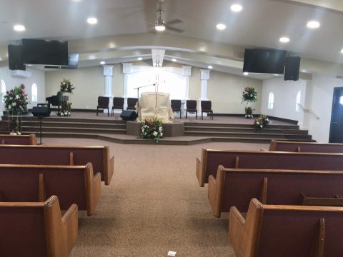 The new L.A. Tongan church sanctuary.