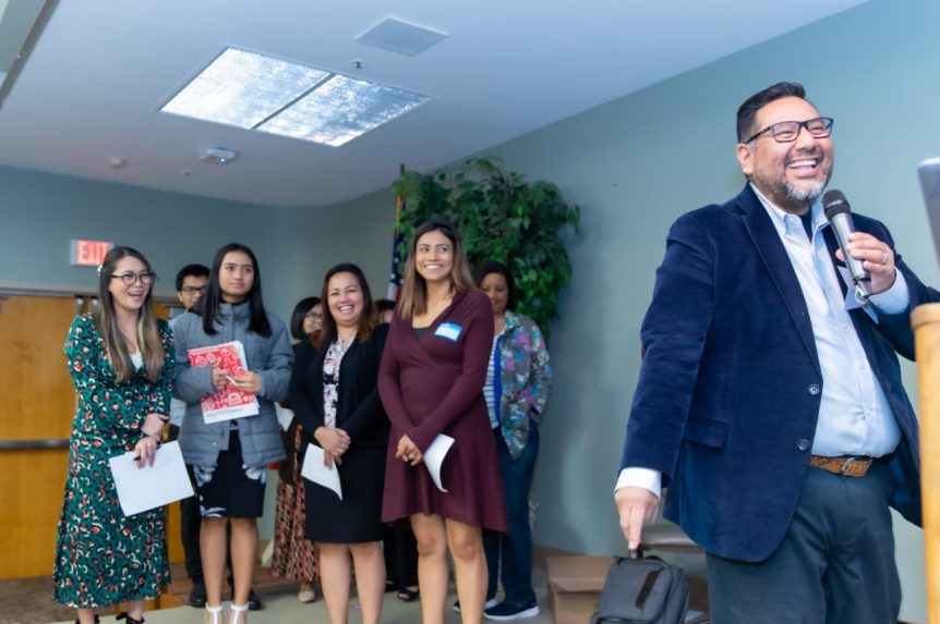 Lopez (right) captivated participants’ attention with extensive training that incorporated group activities, collaboration, and sharing of ideas.