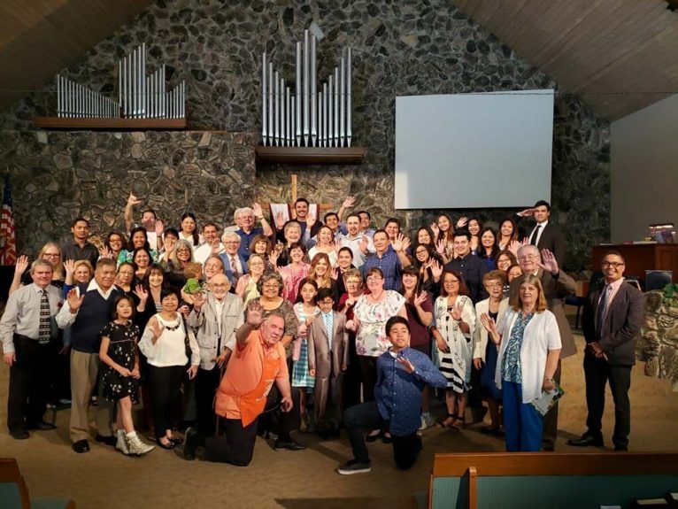 Ventura church, which boasts an ethnically diverse congregation, gathers for a picture.