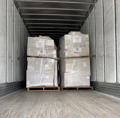 SCC received an estimated half $1 million worth of equipment in each of the 40 containers to be distributed to Adventist Health Southern California Region hospitals.