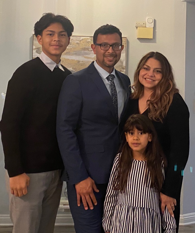 Salvador Garcia and family. Wife Cindy, daughter Aviellie, son Daniel.