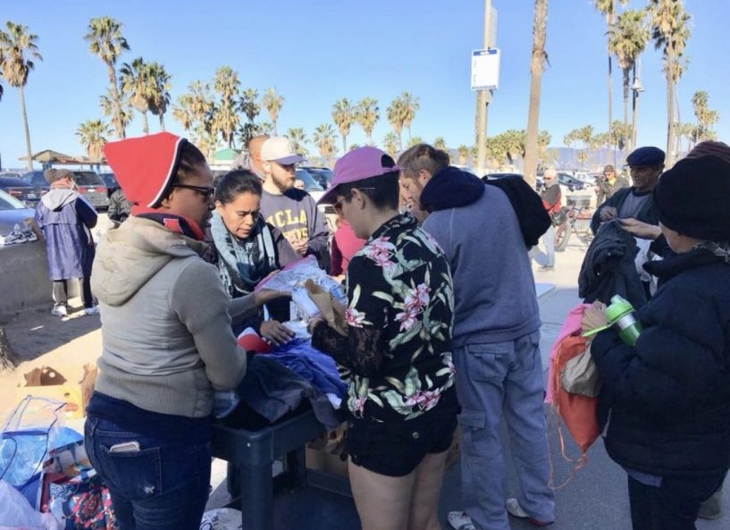 The Culver City church has helped 2,000 homeless people in the Venice Beach area by giving them food, clothing, toiletries, and blankets. Photo by Arlines Ordonez.