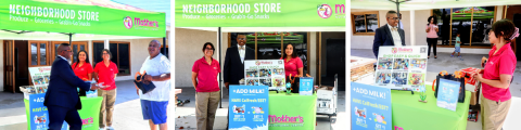 LEFT: Valley Crossroads’ community outreach welcomes local residents with open arms. MIDDLE: Under the green tent of hope, Valley Crossroads Church and Mother’s Nutritional Center united to serve the community with love and care. RIGHT: Teamwork in action! Valley Crossroads and Mother’s Nutritional Center stand together, ready to make a difference.