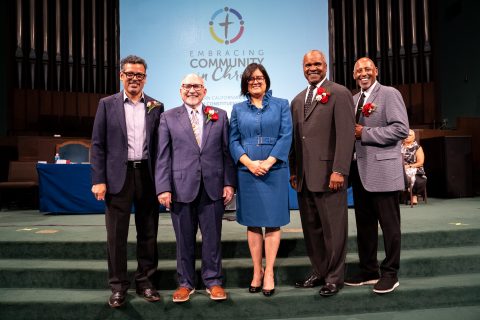 Pictured from left to right: Danny Chan, John H. Cress, Kathleen V. Diaz, James P. Willis II, and Royal L. Harrison.