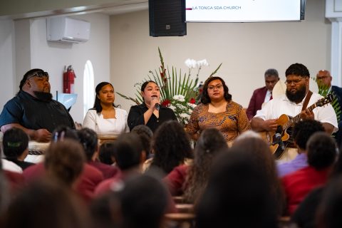 Youth from Seward Park church in Seattle, Mo’unga’s previous congregation, give special music.